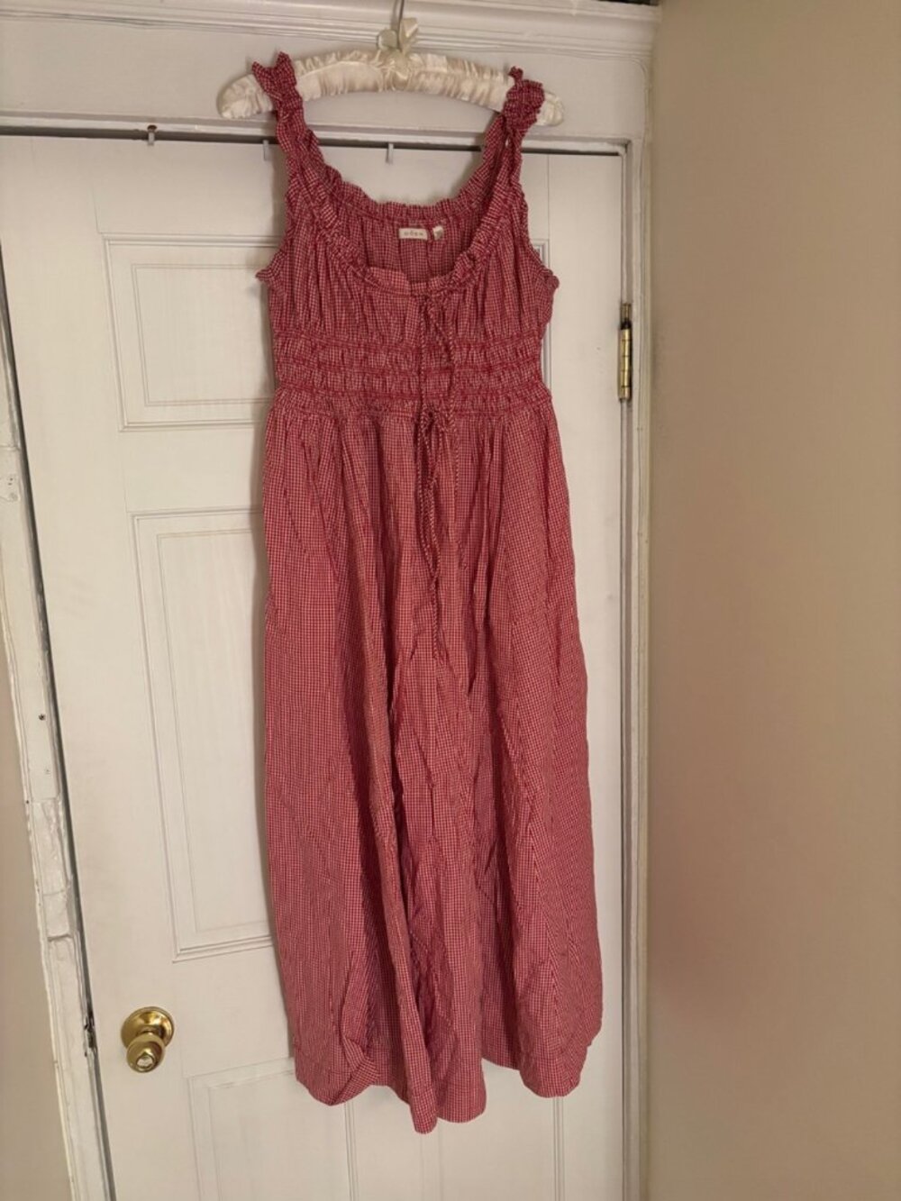 Dôen RARE Emmaretta in Red Cerise Gingham Size L - Picture 4 of 7